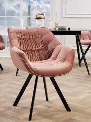Designová jídelní židle Miramar Style růžová samet Odeslání Ihned