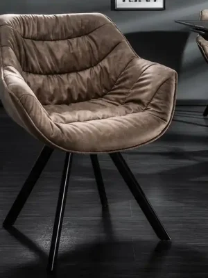 Přímo Od Výrobce Designová jídelní židle Miramar Style taupe mikrovlákno