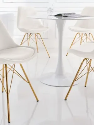 Cenově Výhodný Designová jídelní židle Scandinavia béžová samet