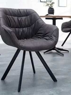 Designová jídelní židle Miramar Style mikrovlákno šedá Nakupujte Hned