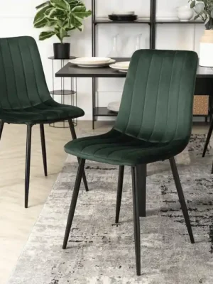 Nejlepší Volba Stylová jídelní židle Arlen zelená velur