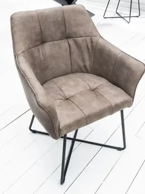 Luxusní jídelní židle s područkami Loft šedohnědá vintage Odeslání Ihned