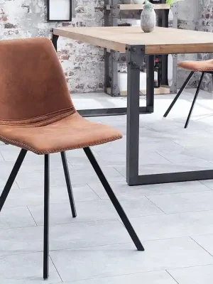 Designová jídelní židle Amsterdam světle hnědá Finální Výprodej