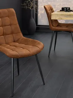 Designová jídelní židle Granby hnědá mikrovlákno Bezpečná Platba