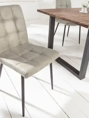 Designová jídelní židle Favali mikrovlákno šedá Nová Kolekce