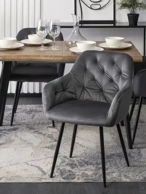 Odeslání Ihned Designová jídelní židle Ravenna šedá velur