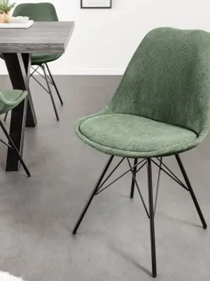Designová jídelní židle Scandinavia zelená cord Nejlepší Volba