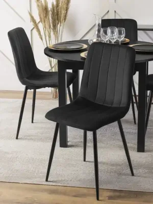 Stylová jídelní židle Arlen černá velur Speciální Cena