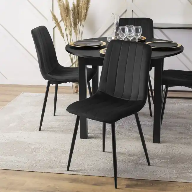 Stylová jídelní židle Arlen černá velur Speciální Cena