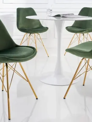 Designová jídelní židle Scandinavia tmavě zelená samet Nejlepší Cena