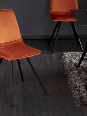 Designová jídelní židle Amsterdam oranžová Vrácení Zdarma