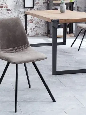 Cenově Výhodný Designová jídelní židle Amsterdam šedohnědá