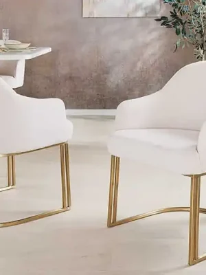 Must-Have Luxusní jídelní židle Padova béžová manšestr