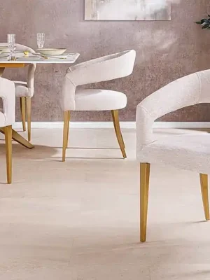 Top Prodej Luxusní jídelní židle Lille béžová strukturovaná látka