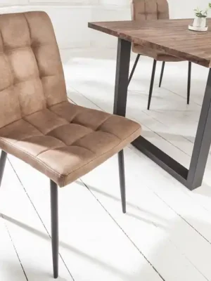Designová jídelní židle Favali mikrovlákno vintage taupe Cenový Hit