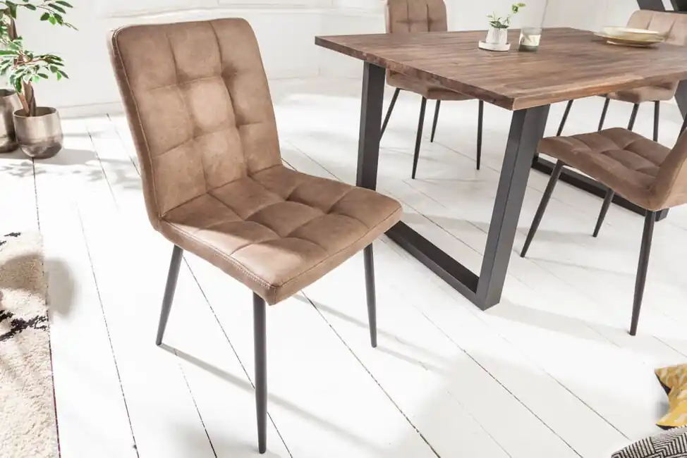 Designová jídelní židle Favali mikrovlákno vintage taupe Cenový Hit