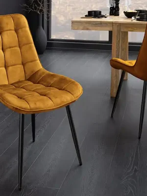 Ihned K Objednání Designová jídelní židle Granby hořčicová samet