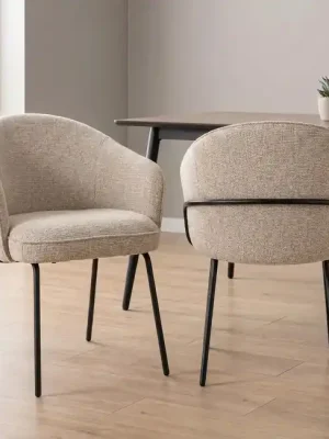 Poslední Šance Designové jídelní křeslo Cassia ve světle béžové barvě