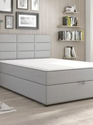 Autentický Postel boxspring Burgas 140x200 světle šedá
