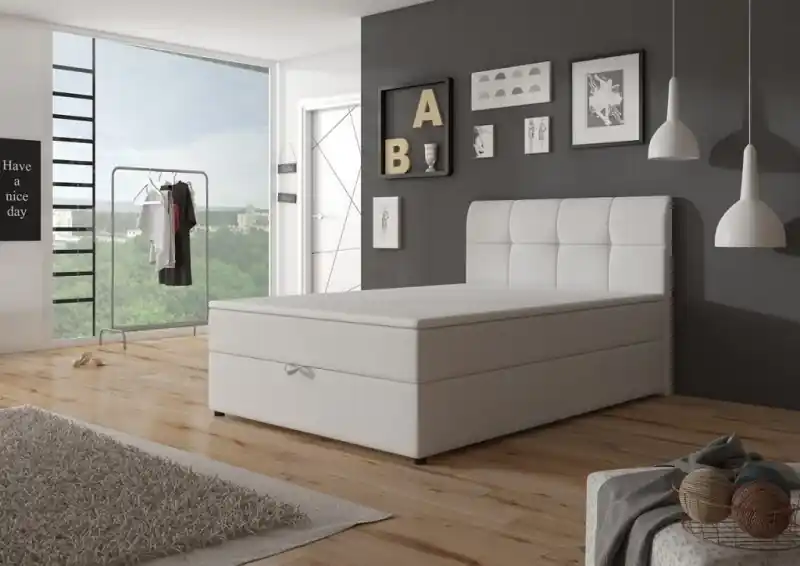 Výprodej Postel boxspring Izmir 120x200 bílá