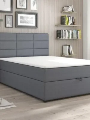 Víkendová Akce Postel boxspring Burgas 140x200 tmavě šedá