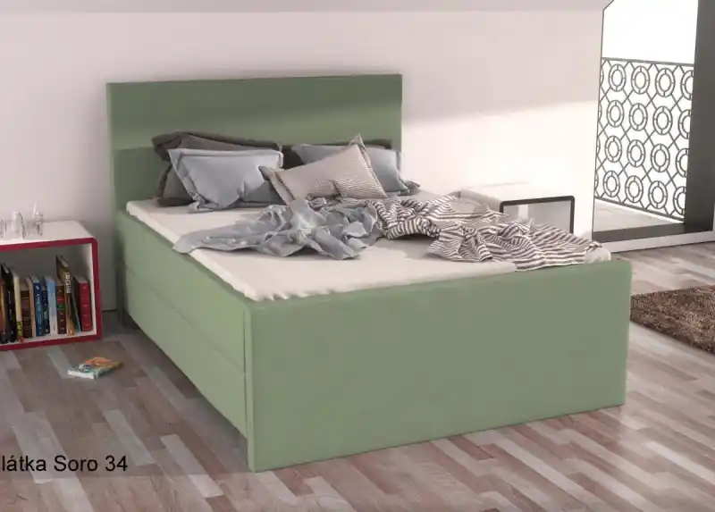 Postel boxspring Matyas 170x220 s úložným prostorem - výběr barev Expresní Doručení