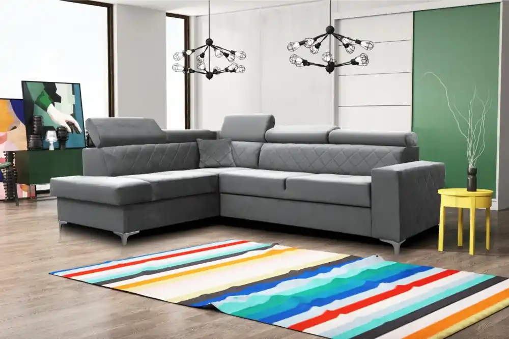 Sedací souprava Silk L světle šedá Výhodná Nabídka