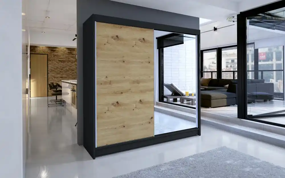 Skříň Taisa I 180 černá/artisan Omezená Nabídka