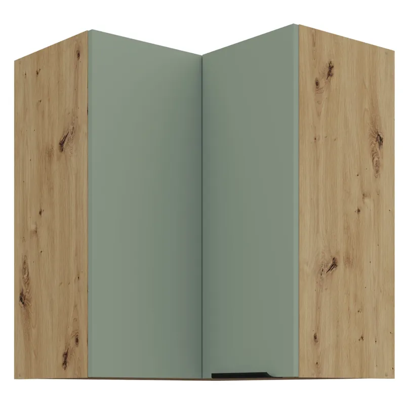 Nejlepší Cena Horní rohová skříňka, aquamarine/dub artisan, ARSANY 60x60 GN-72 2F