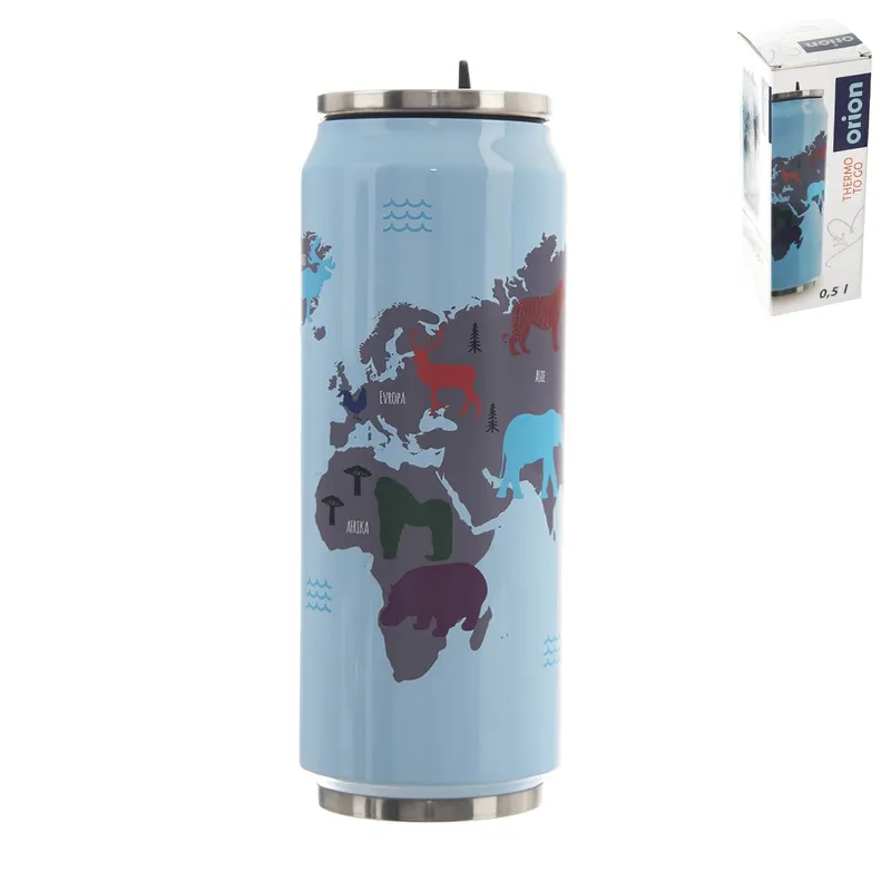Termoska-plechovka nerez 0,5 l svět Speciální Cena