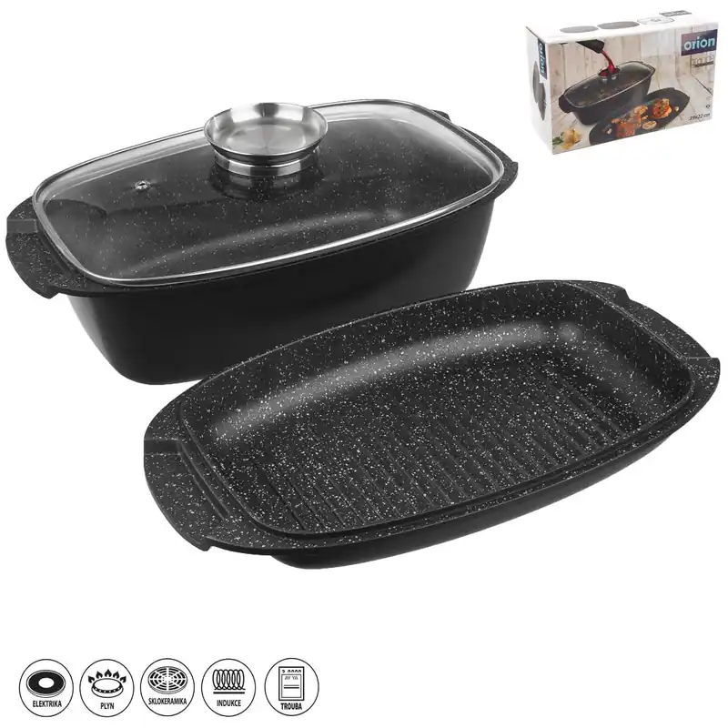 Nová Kolekce Pekáč GRANDE Aroma oboustr. 39x22x15 cm skl. víko