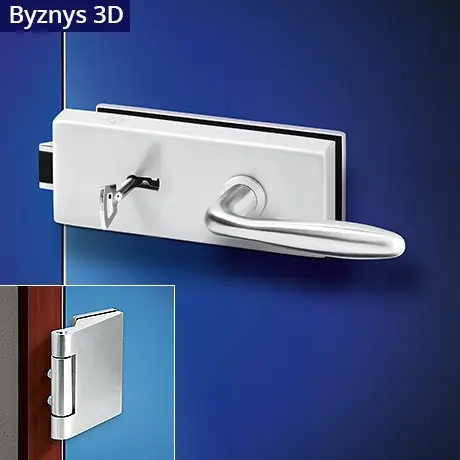 Dora Byznys kování na skleněné dveře HR + 3D nerez Ihned K Objednání