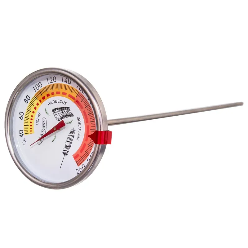 Teploměr kuch. nerez do udírny 33 cm s klipem Koupit Online
