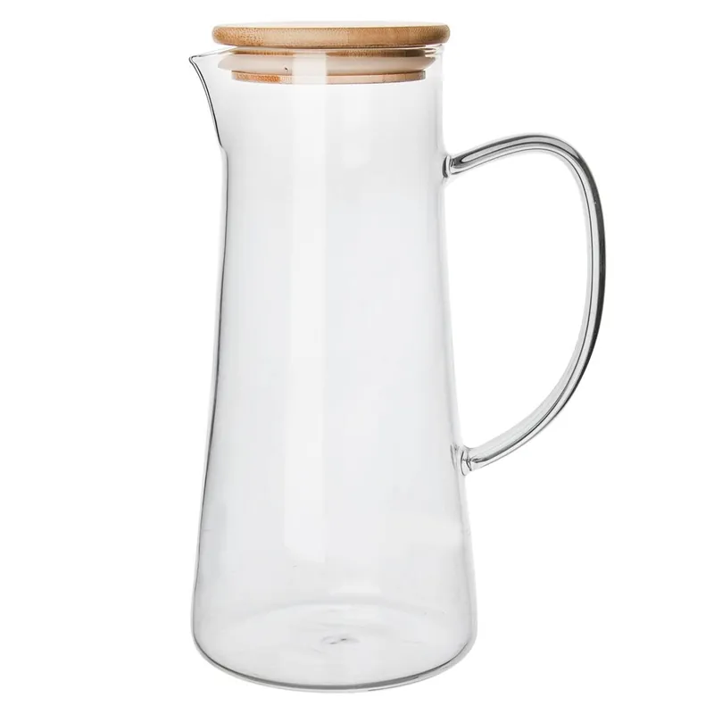 Džbán borosil. sklo+víčko bambus 1,5 l Sezónní Sleva