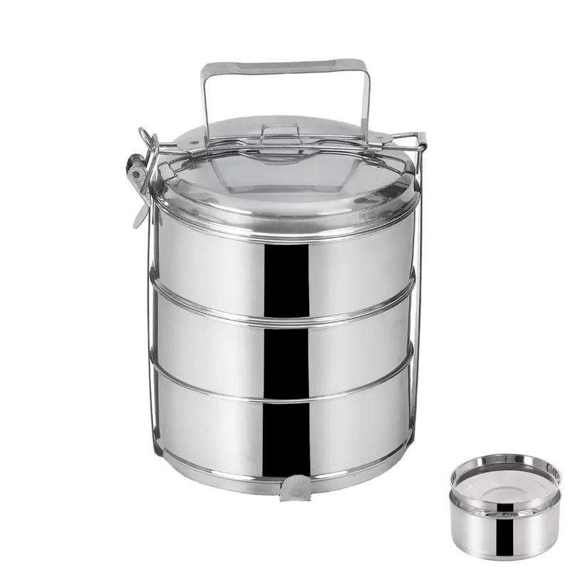 Cenová Bomba Jídlonosič nerez+víka 3x1,3 l, pr. 16 cm