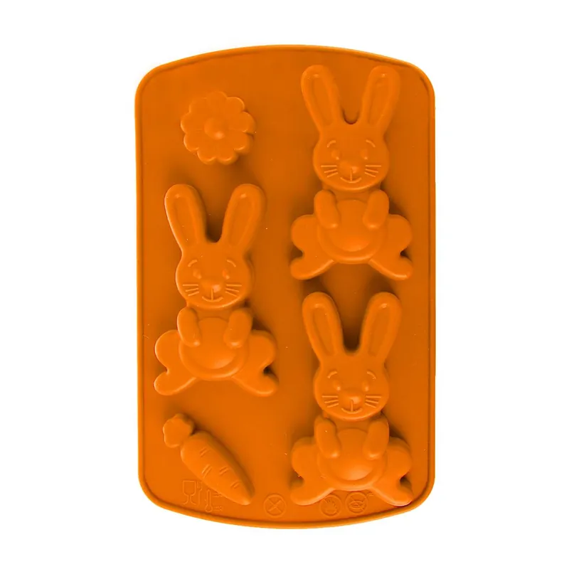 Forma silikon zajíčci mix 5 oranžová Sezónní Sleva