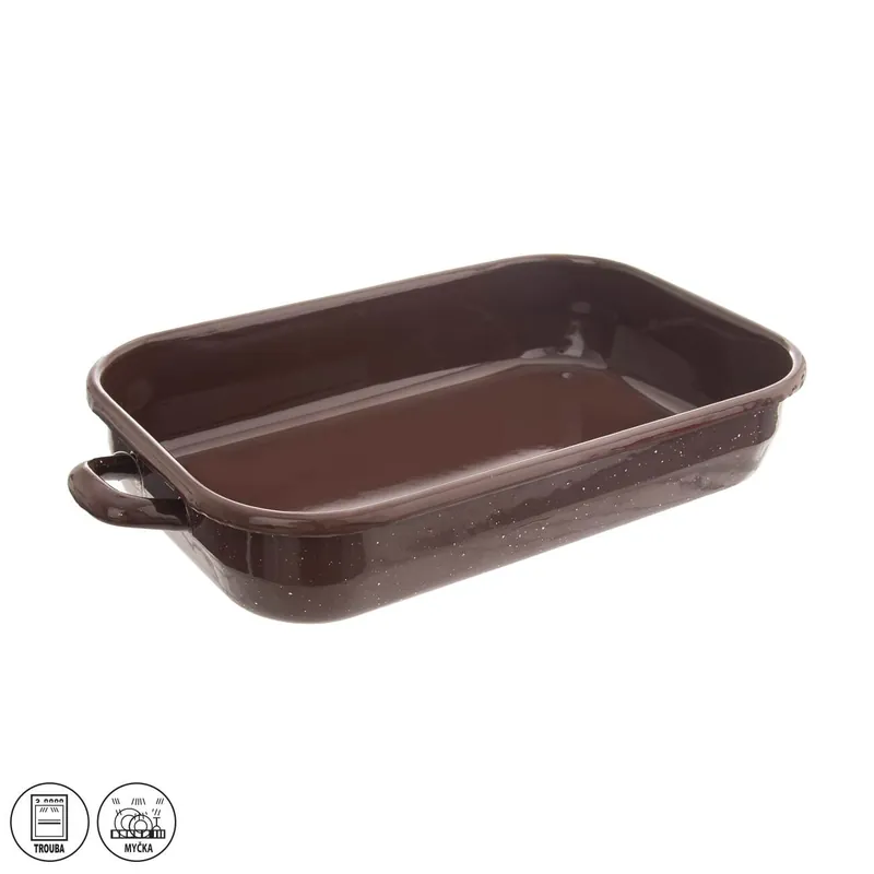 Pekáč smalt BROWN 34,5x18x6,5 cm Časově Omezené