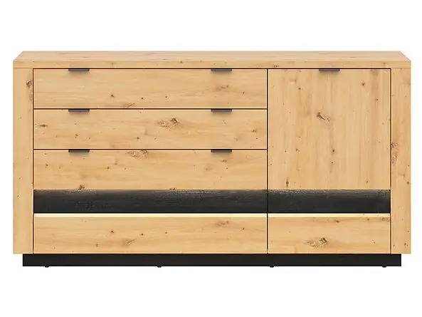 Top Prodej OSTIA KOM1D4S dub artisan/černý lesk