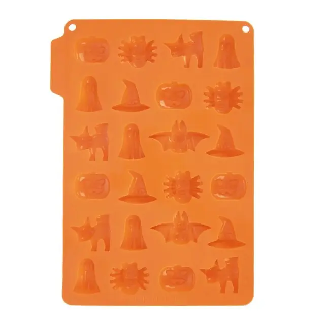 Rychlé Dodání Forma silikon čokoláda Halloween 24 oranžová