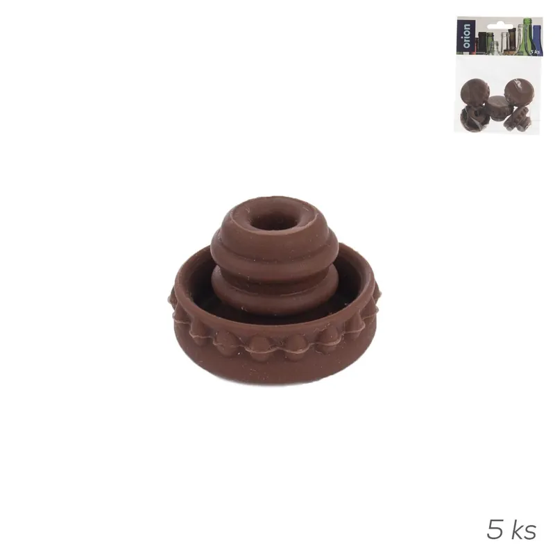 Výhodná Nabídka Zátka silikon pr. 3,5 cm 5 ks hnědá