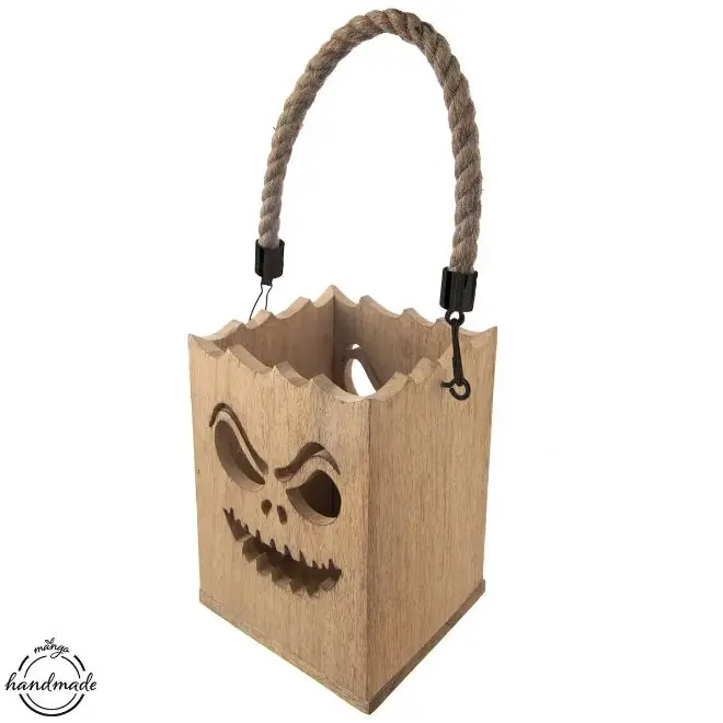 Aktuální Svícen dřevo MANGO Halloween