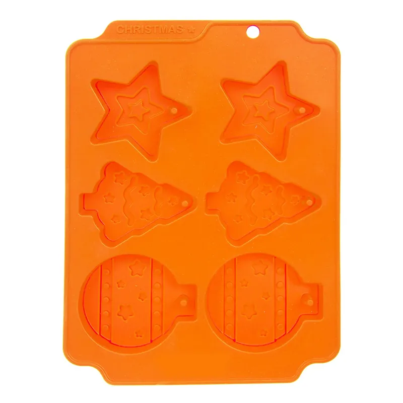 Ověřený Forma silikon Vánoce ozdoby 6 oranžová
