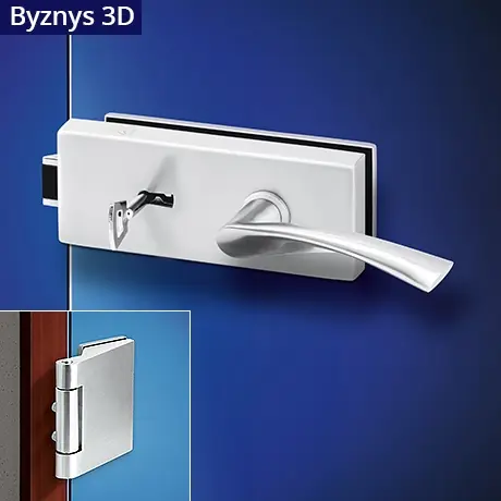 Nízká Cena Gina Byznys kování na skleněné dveře HR + 3D nerez