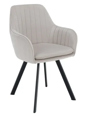 Designové křeslo, béžovošedá Velvet látka, AURIL Originální
