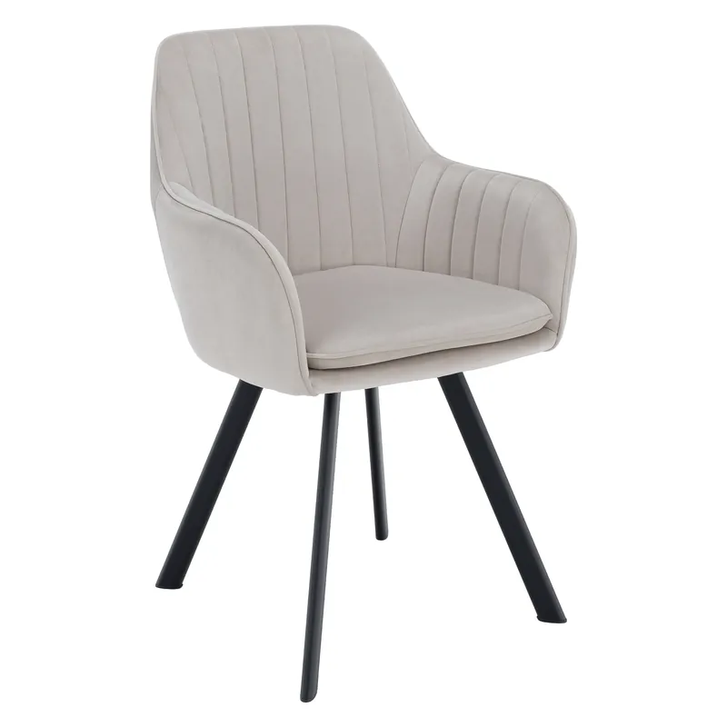 Designové křeslo, béžovošedá Velvet látka, AURIL Originální