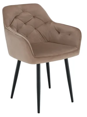 Designové křeslo, světle hnědá Velvet látka, VERIO Dokud Zásoby Vydrží