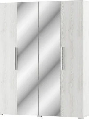 ESTEVAN šatní skříň 4D, bílá/light artwood Víkendová Akce