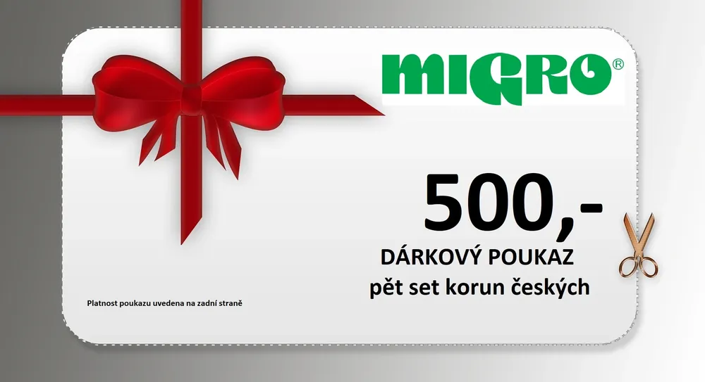 Dárkový poukaz 500 Kč na nákup nábytku v NABYTEK MIGRO Objednat Nyní