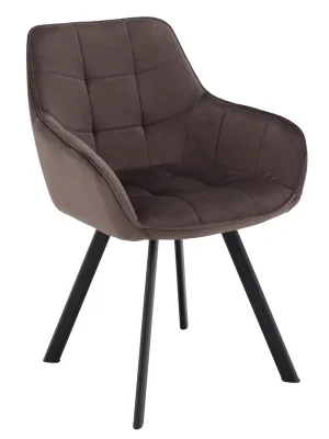 Designové křeslo, šedohnědá Velvet/černá, PETIN Sleva