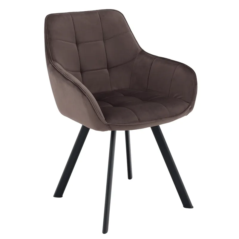 Designové křeslo, šedohnědá Velvet/černá, PETIN Sleva